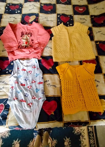 Gri Düğmeli Uzun Kollu Bebek Takımı karışık marka çocuk kıyafet - Görsel 10