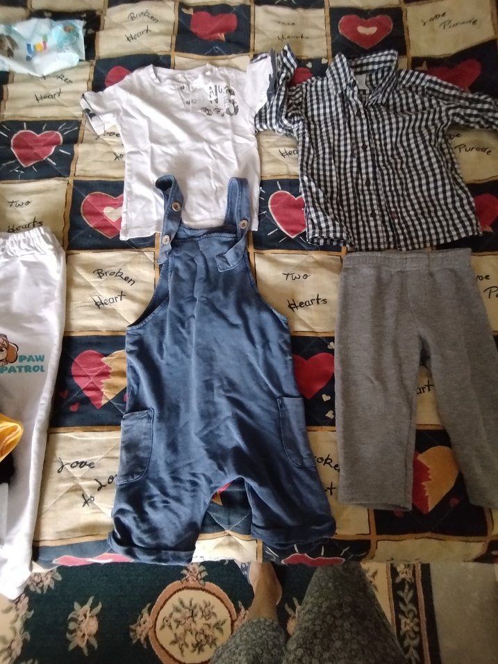 Gri Düğmeli Uzun Kollu Bebek Takımı karışık marka çocuk kıyafet - Görsel 2