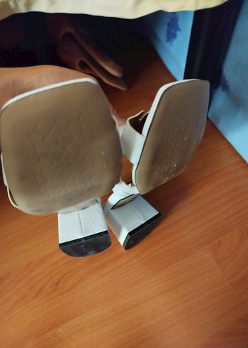 Beyaz Tokalı Kadın Terlik tek fiyatı 3 adet fiyat 450 - Görsel 5