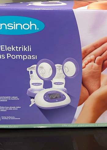 Lansinoh çiftli Elektrikli Göğüs Pompası Mor