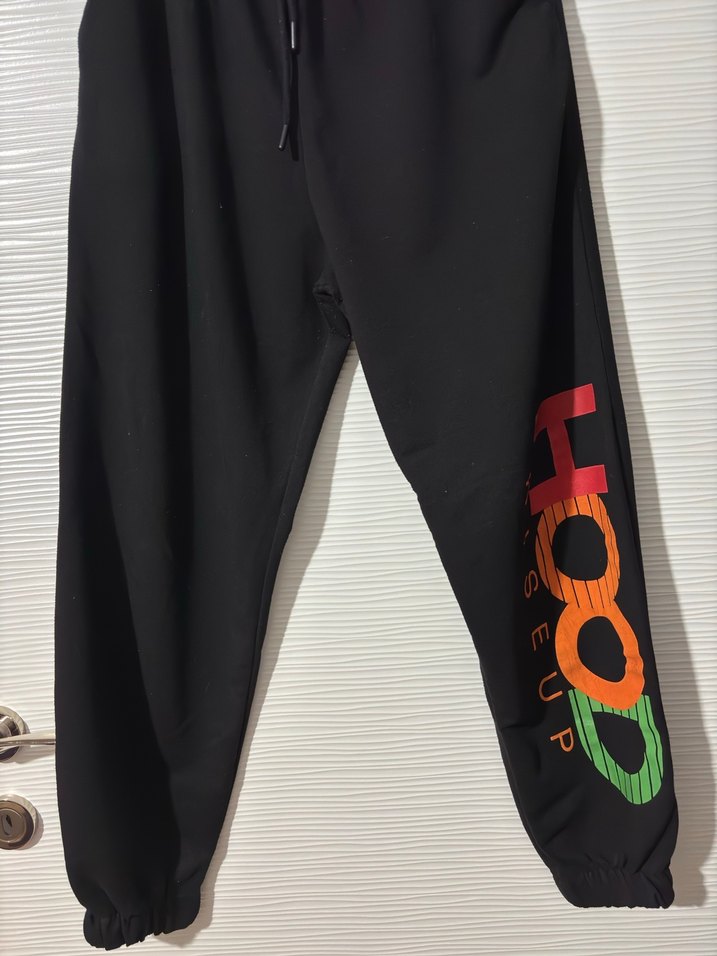 Siyah Kadın Bağcıklı Sweatpant - Görsel 2