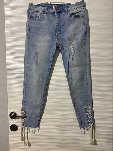 Pull&Bear kot jeans ip detaylı pantolon
