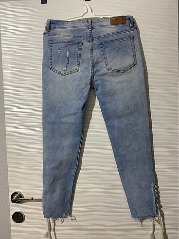 m Beden mavi Renk Pull&Bear kot jeans ip detaylı pantolon
