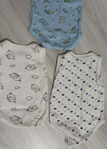 Mavi Baskılı Askısız Bebek Body - Görsel 2