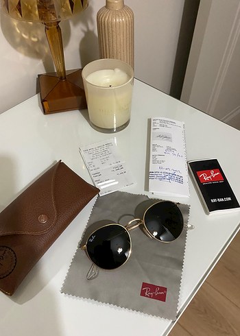 Ray-Ban Kadın Altın Yuvarlak Güneş Gözlüğü