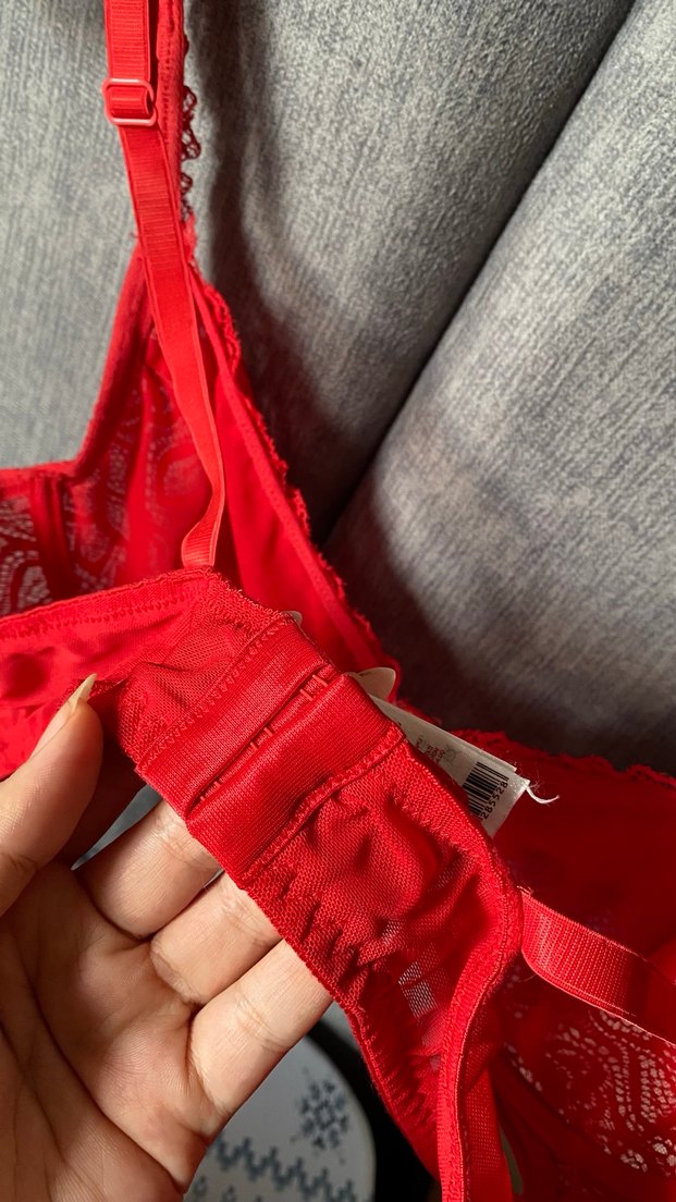 Kırmızı dantelli Sütyen - Görsel 5