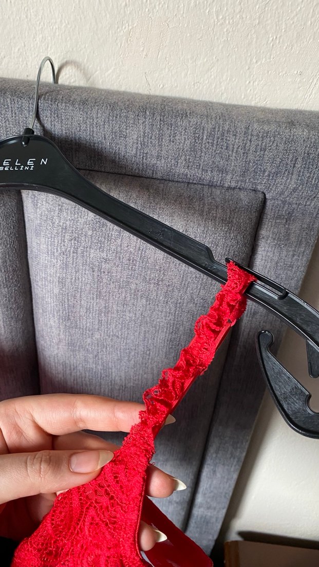 Kırmızı dantelli Sütyen - Görsel 3