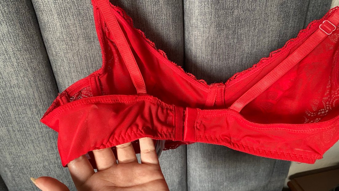 Kırmızı dantelli Sütyen - Görsel 4