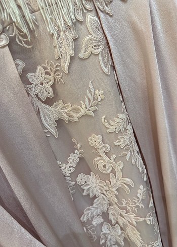 Dantel Detaylı Pembe Bohem Uzun Elbise - Görsel 3