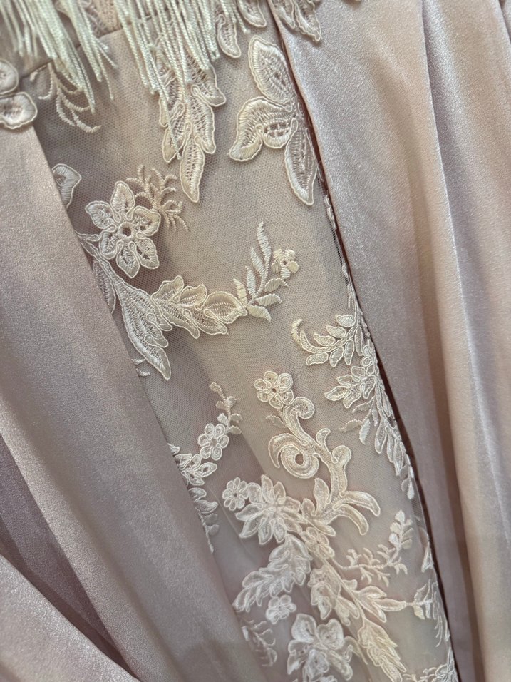 Dantel Detaylı Pembe Bohem Uzun Elbise - Görsel 3