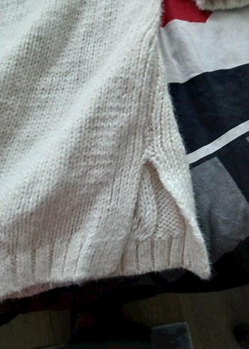 H&M  beyaz Örgü Bohem Kadın Kazak - Görsel 9