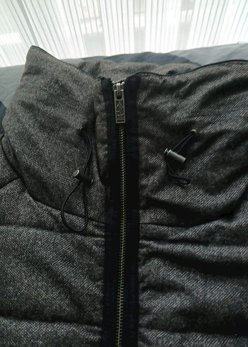 Gri Fermuarlı Kadın Kışlık Mont - Görsel 9