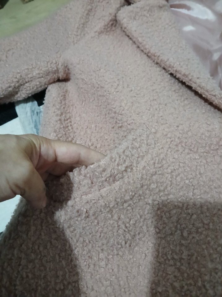 Bej Düğmeli Uzun Kadın Kaban - Görsel 4