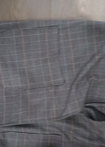 Düğmeli Gri Uzun Keten Kadın Kaban - Görsel 6