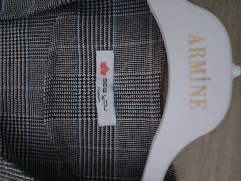 Düğmeli Gri Uzun Keten Kadın Kaban - Görsel 5