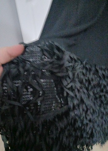 Siyah Uzun Kollu Gotik Salaş Elbise - Görsel 6