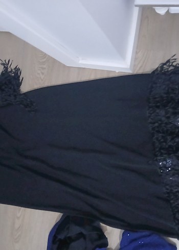 Siyah Uzun Kollu Gotik Salaş Elbise - Görsel 7