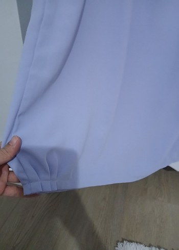 lila  Uzun Salaş Drapeli Etek - Görsel 4