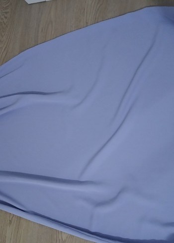 lila  Uzun Salaş Drapeli Etek - Görsel 6