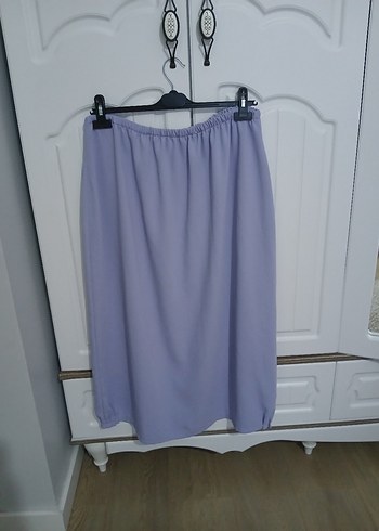 lila  Uzun Salaş Drapeli Etek - Görsel 2