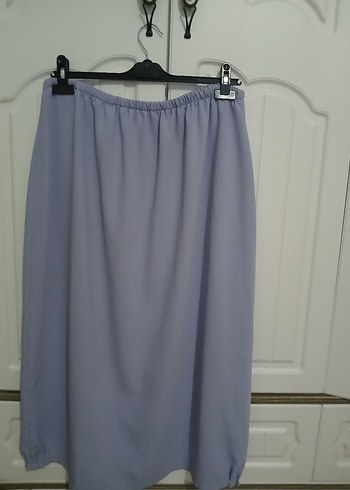 lila  Uzun Salaş Drapeli Etek - Görsel 3