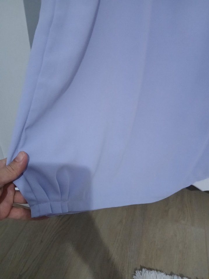 lila  Uzun Salaş Drapeli Etek - Görsel 4