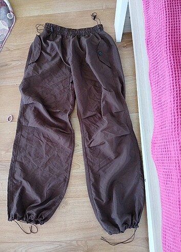 m Beden Zara kadın paraşüt kumaş pantolon