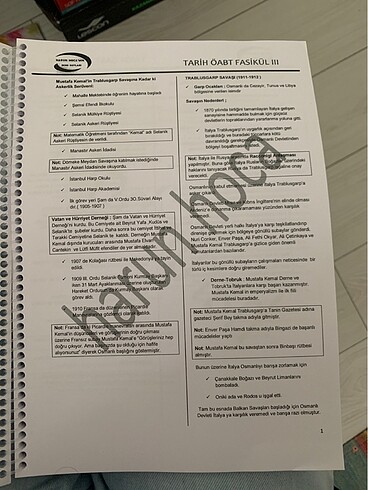  ÖABT TARİH DERS NOTLARI- Harun Ulaş
