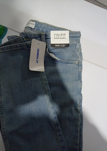 Erkek Mavi Süper Skinny Kot Pantolon - Görsel 3