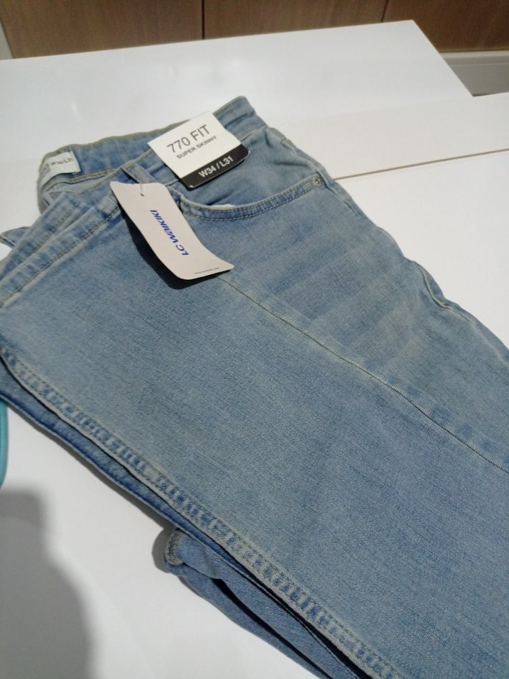 Erkek Mavi Süper Skinny Kot Pantolon - Görsel 2