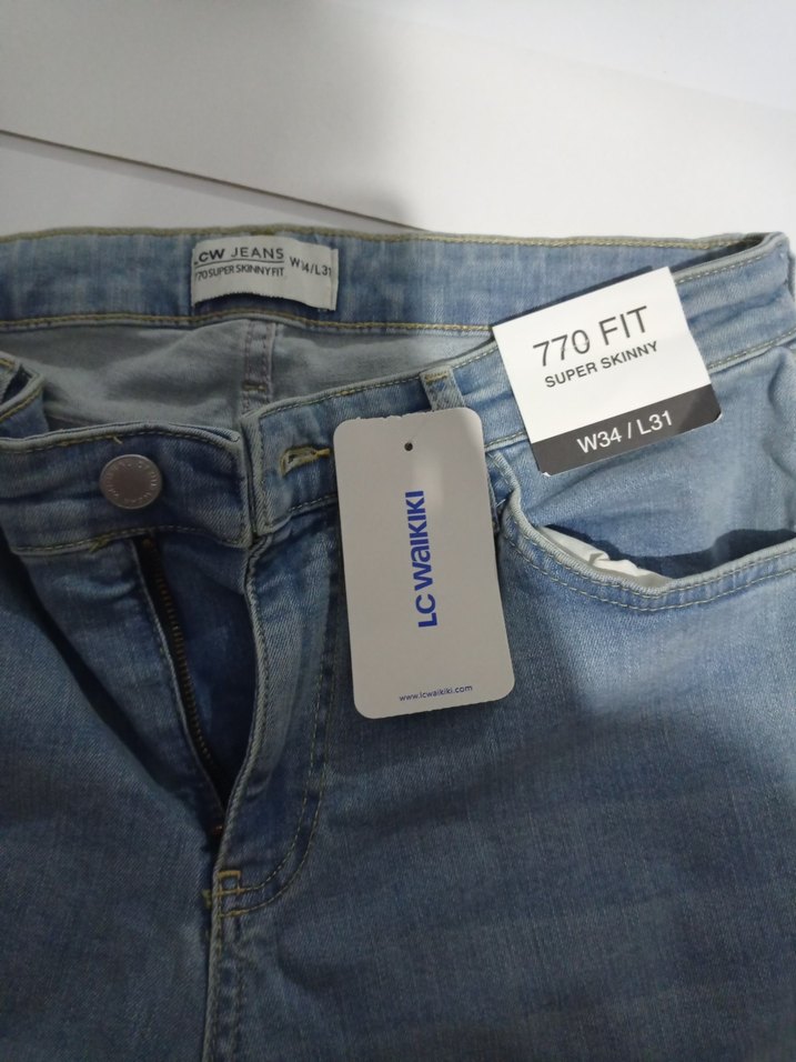 Erkek Mavi Süper Skinny Kot Pantolon - Görsel 4