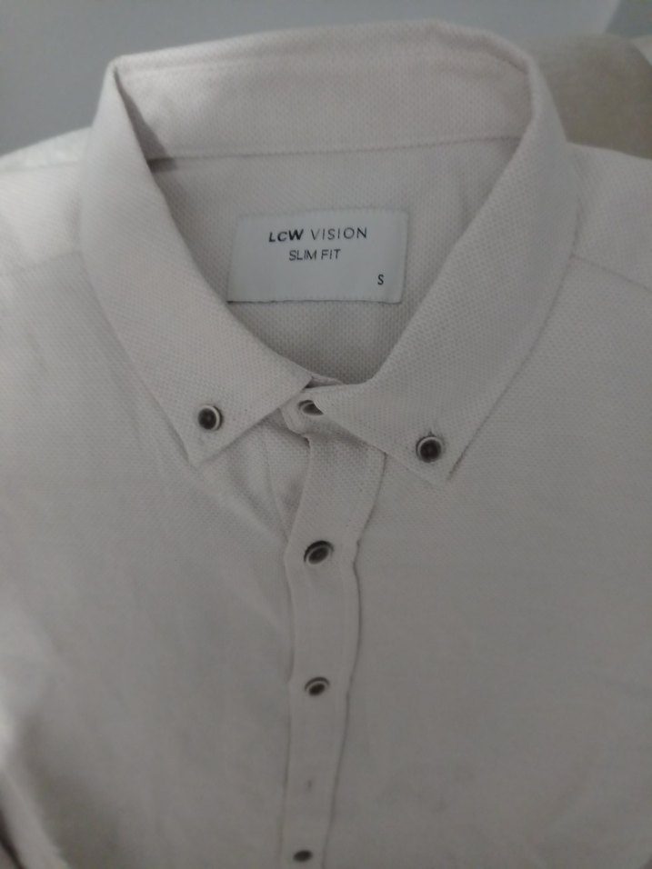 Beyaz Kısa Kollu Keten Erkek Gömlek - Görsel 2