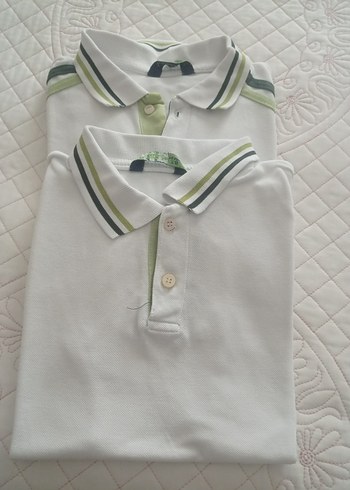 Erkek Beyaz Düğmeli Pamuklu Polo Tişört