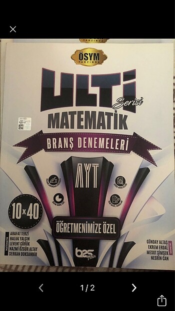 ayt ulti matematik branş denemeleri