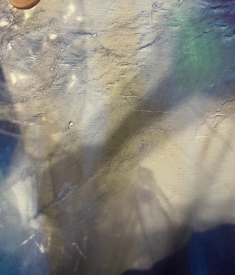 Mavi Batik Desenli Uzun Bohem Abiye Elbise - Görsel 3