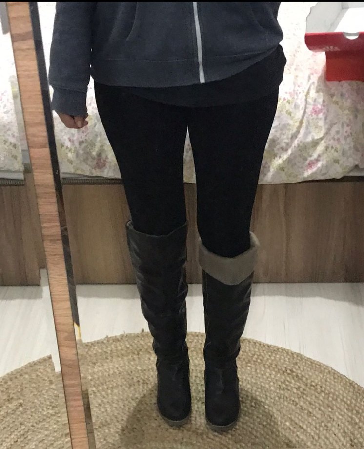 Kadın Siyah Dizüstü Deri Çizme - Görsel 2