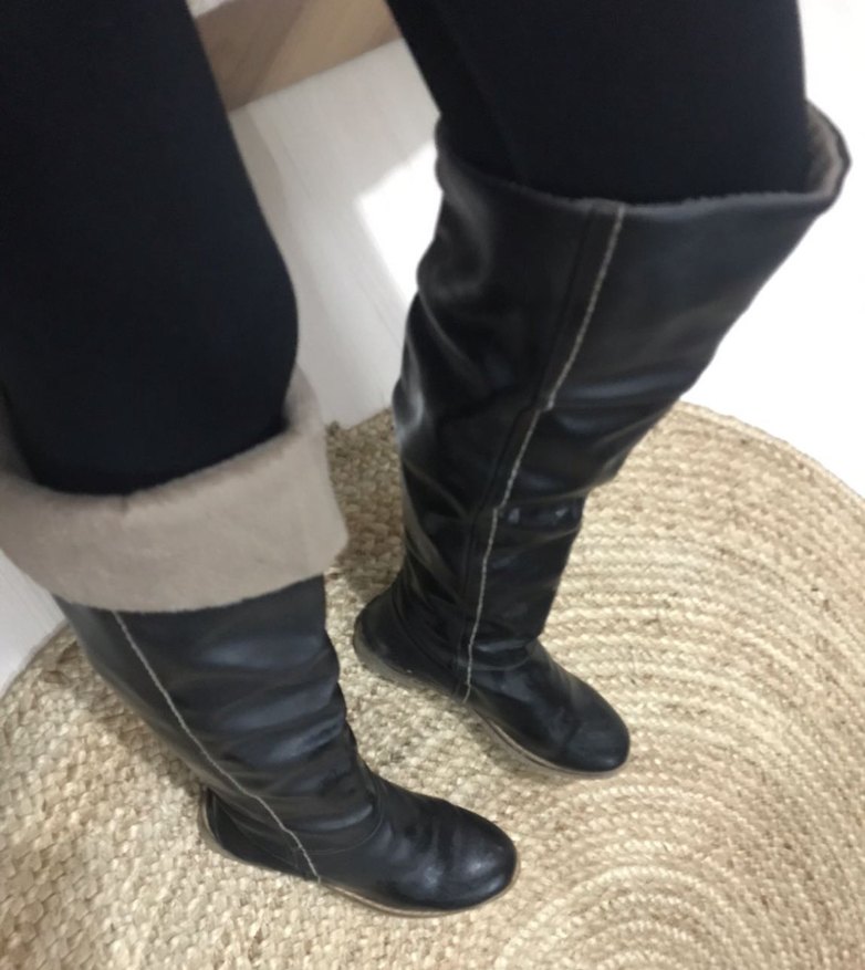 Kadın Siyah Dizüstü Deri Çizme - Görsel 3