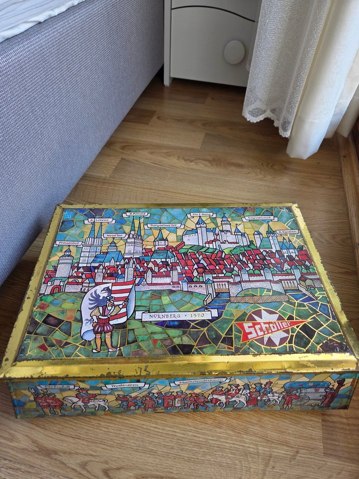 Batı Almanya Vintage Scholler Metal Tın - Görsel 2