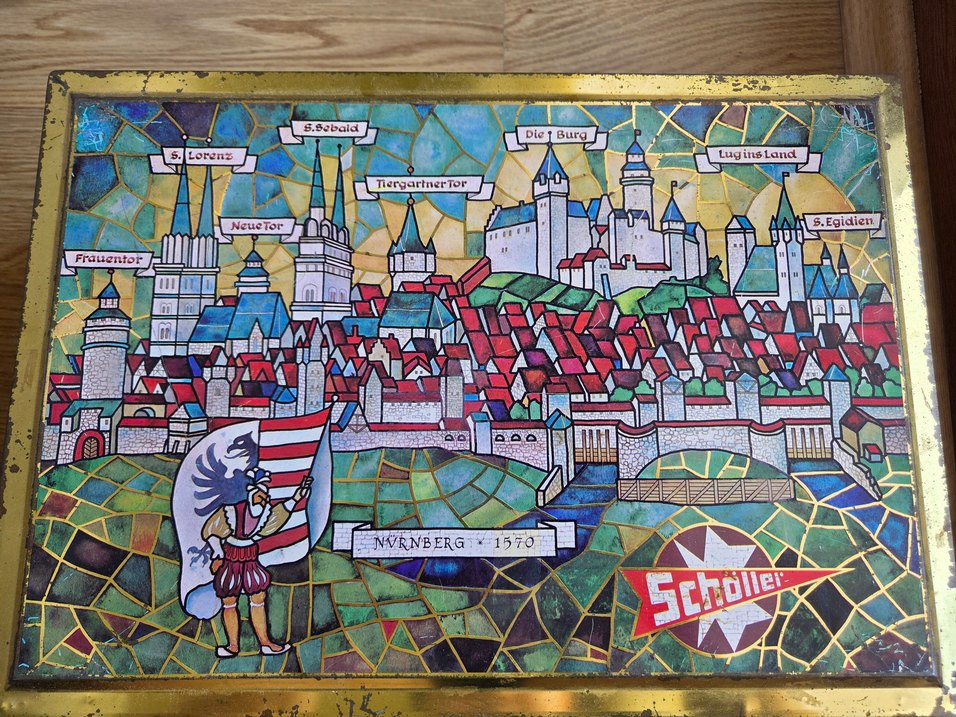 Batı Almanya Vintage Scholler Metal Tın - Görsel 4