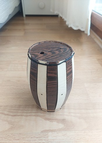 Ahşap Varil Şeklinde Kumbara - Görsel 3