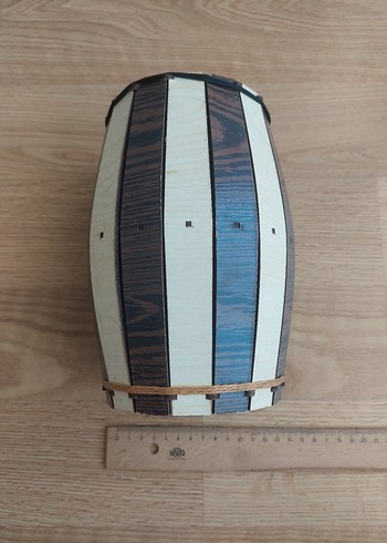 Ahşap Varil Şeklinde Kumbara - Görsel 4