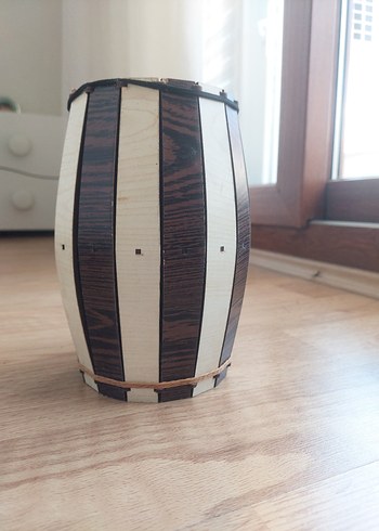 Ahşap Varil Şeklinde Kumbara - Görsel 7