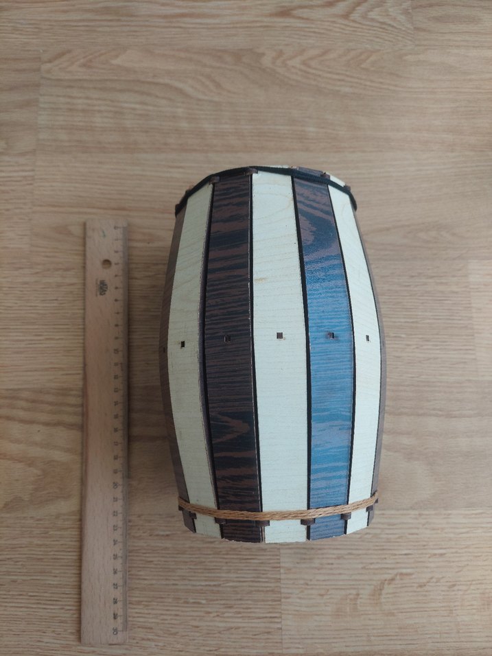 Ahşap Varil Şeklinde Kumbara - Görsel 2