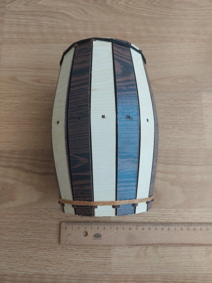 Ahşap Varil Şeklinde Kumbara - Görsel 4