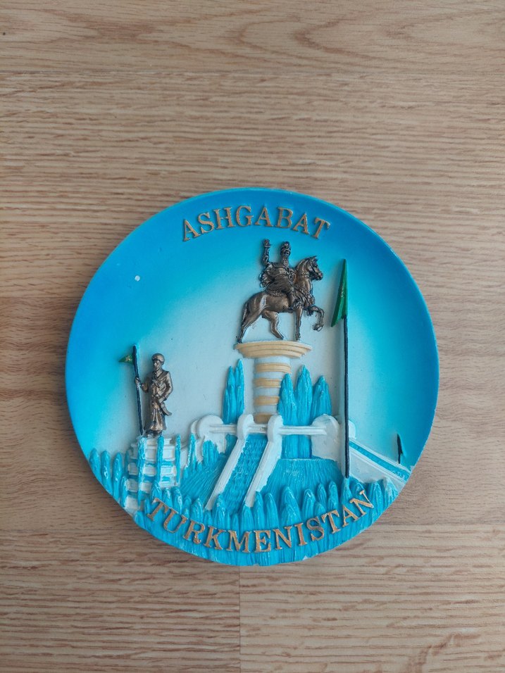 Turkuaz Vintage Ashgabat Aşkabat Tabak - Görsel 5