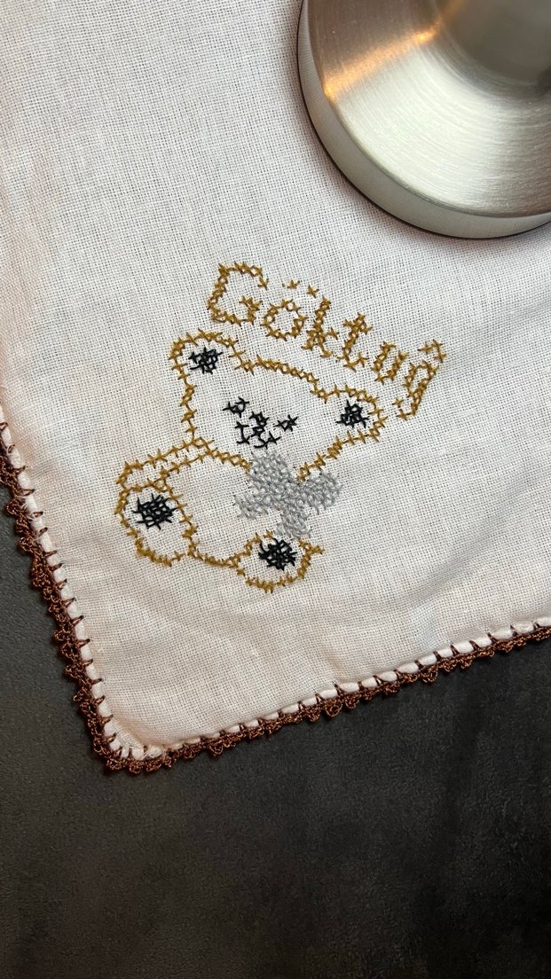 Nakışlı Bebek mendili - Görsel 2