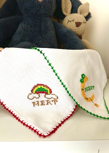 Nakışlı bebek mendili - Görsel 3