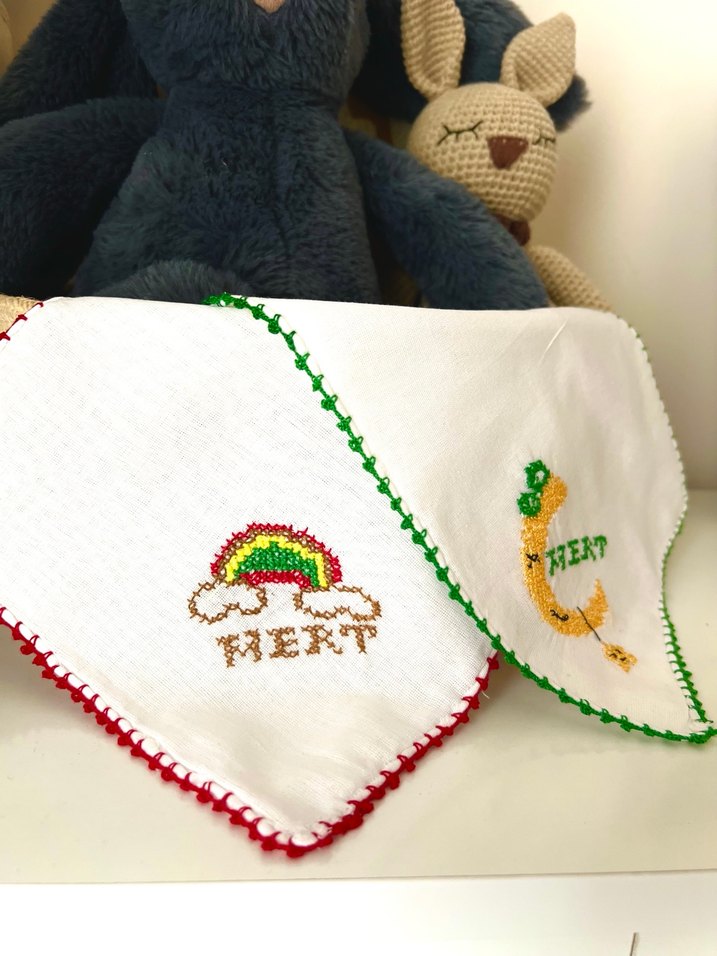 Nakışlı bebek mendili - Görsel 3