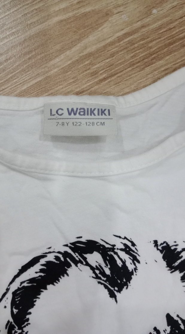 Beyaz Kız Çocuk Uzun Kollu Baskılı Tişört - Görsel 2