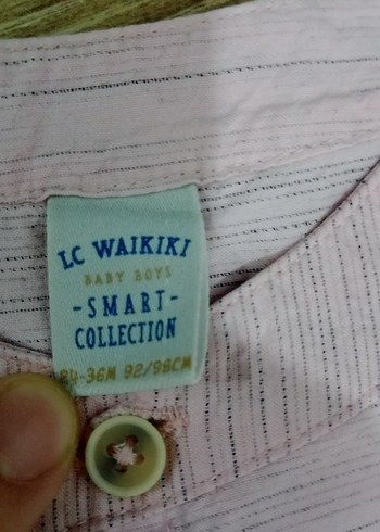 Pembe Gömlek ve Mavi Pantolon Bebek Takımı - Görsel 2